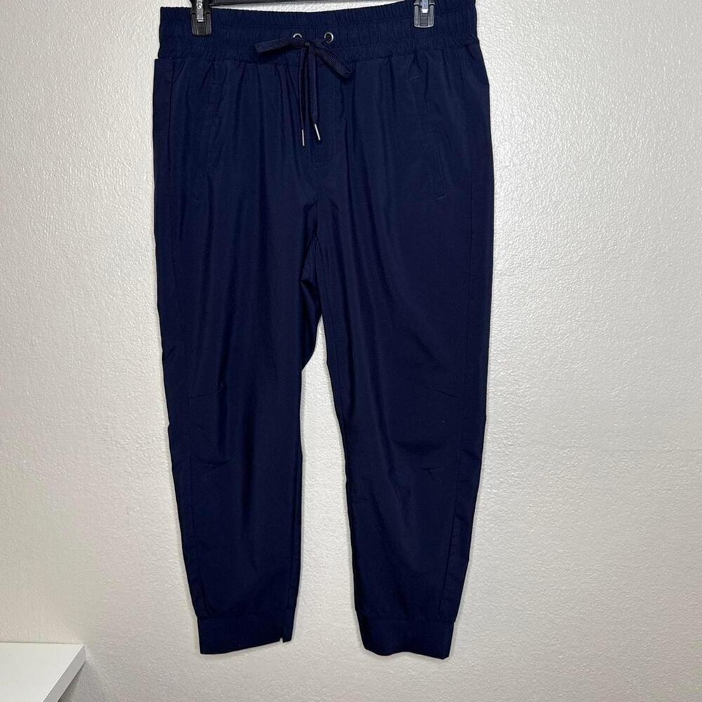 Quince cropped jogger pants rip size XL Blue